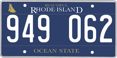 RI license plate 949062