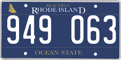 RI license plate 949063