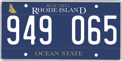 RI license plate 949065