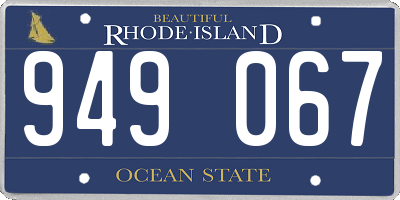 RI license plate 949067