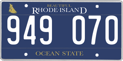 RI license plate 949070