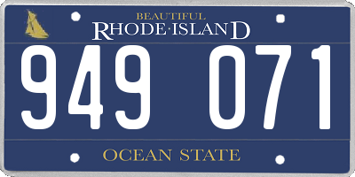 RI license plate 949071