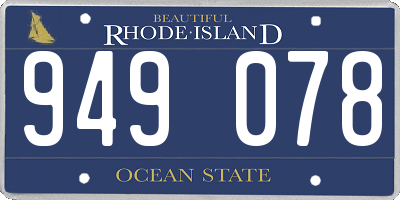 RI license plate 949078