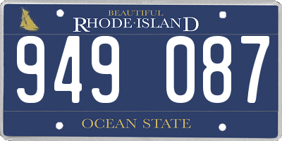 RI license plate 949087