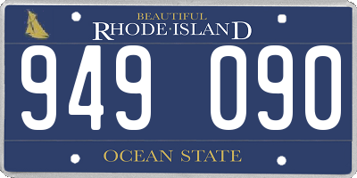 RI license plate 949090