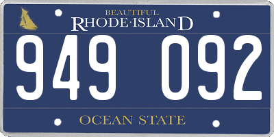 RI license plate 949092