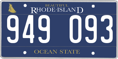 RI license plate 949093
