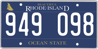 RI license plate 949098