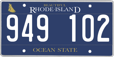 RI license plate 949102