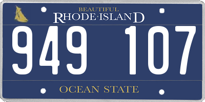 RI license plate 949107