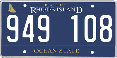 RI license plate 949108