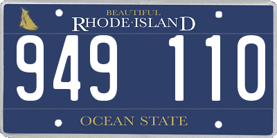 RI license plate 949110