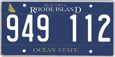 RI license plate 949112