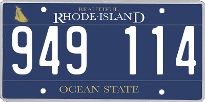 RI license plate 949114
