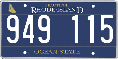 RI license plate 949115