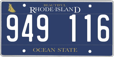 RI license plate 949116