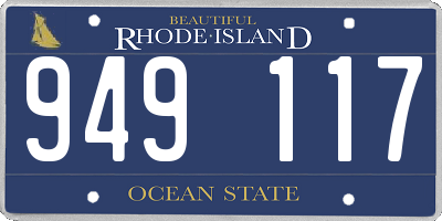 RI license plate 949117