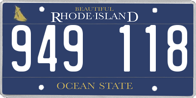 RI license plate 949118