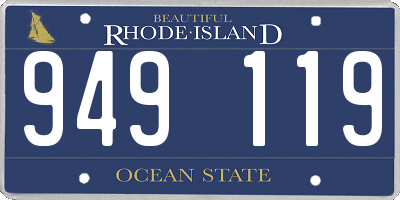 RI license plate 949119
