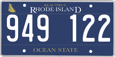 RI license plate 949122