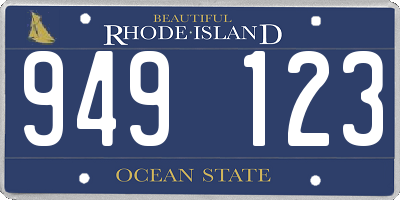 RI license plate 949123