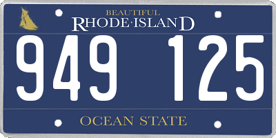 RI license plate 949125