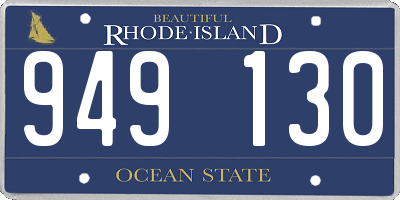RI license plate 949130