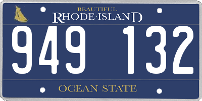 RI license plate 949132