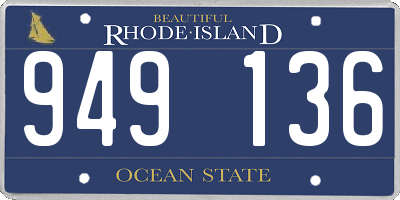 RI license plate 949136