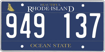 RI license plate 949137