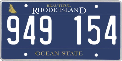 RI license plate 949154