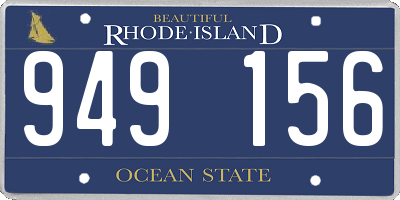 RI license plate 949156