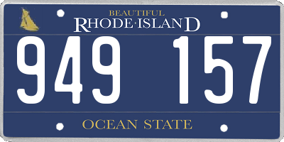 RI license plate 949157