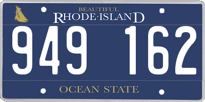 RI license plate 949162