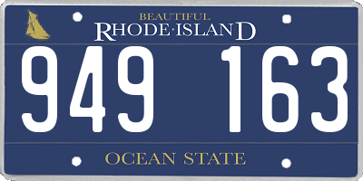 RI license plate 949163