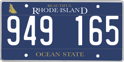RI license plate 949165