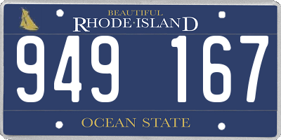 RI license plate 949167