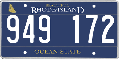 RI license plate 949172