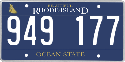 RI license plate 949177