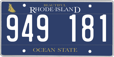 RI license plate 949181