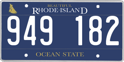 RI license plate 949182