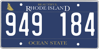 RI license plate 949184