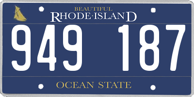RI license plate 949187