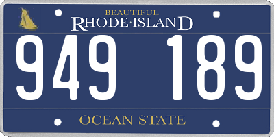 RI license plate 949189