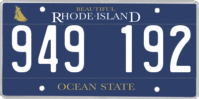 RI license plate 949192