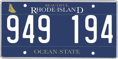 RI license plate 949194