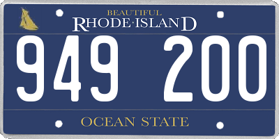 RI license plate 949200