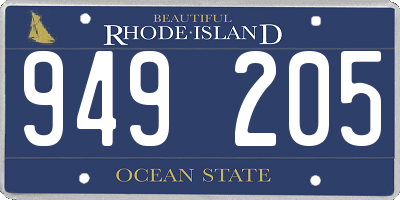 RI license plate 949205