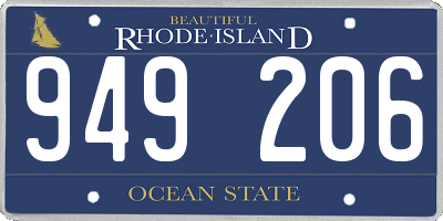 RI license plate 949206