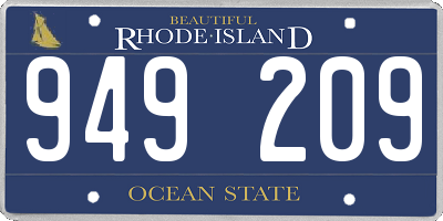 RI license plate 949209